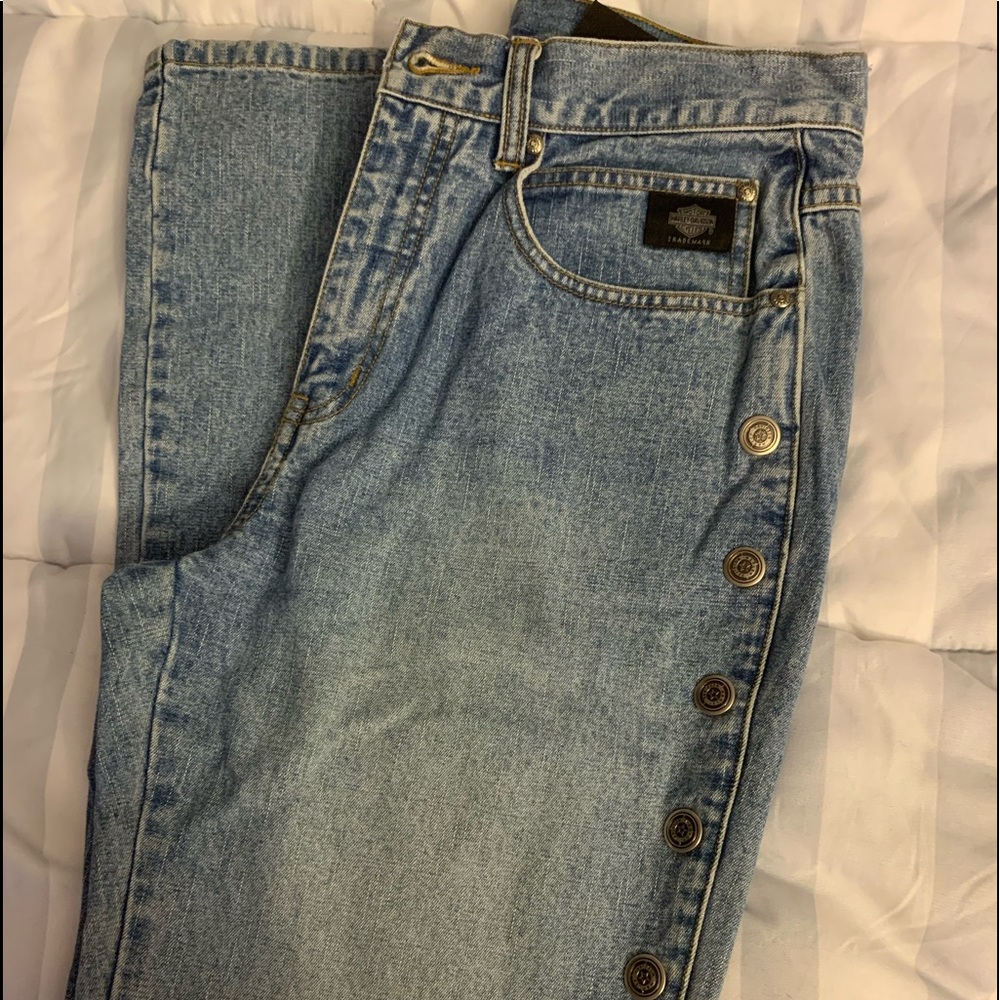 Side Snap Harley Davidson Jeans